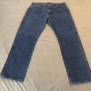 Wrangler 13MWZPW Jeans Mens 40x31 Blue Medium Wash Straight Leg Denim Pants